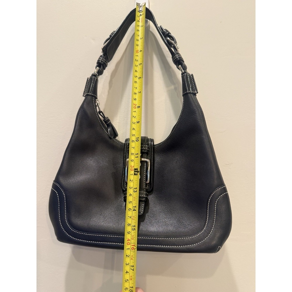 Vtg Coach Bag Black Leather Hampton Soho Hobo Buckle E04S-7462 Y2K - Picture 12 of 13